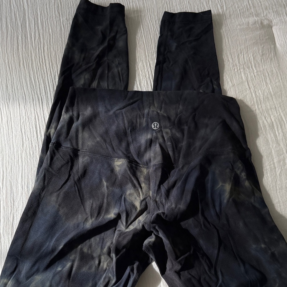 Lululemon black, blue and green Tie-Dye Leggings